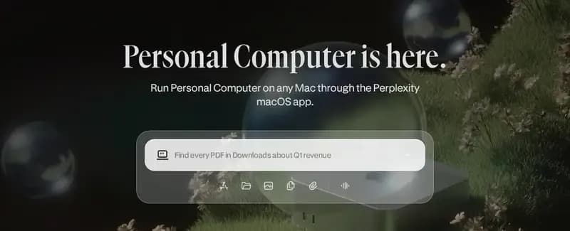 Screenshot of the Perplexity's Personal Computer page.