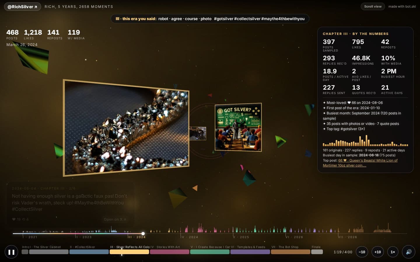 The official Memory Reel (@RichSilver) in fly-through mode, chapter III.