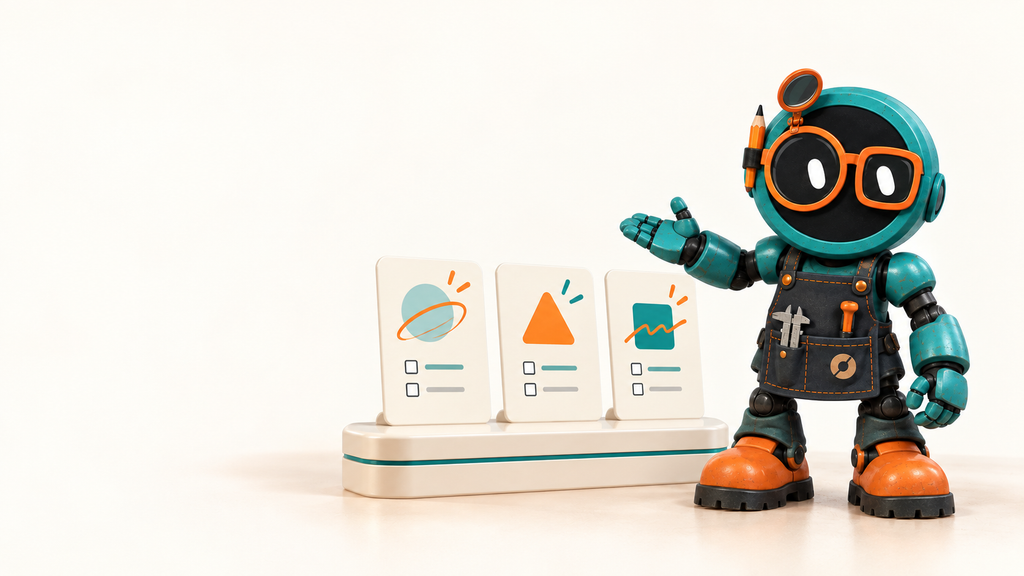 Botski presents three illustrated scenario cards.