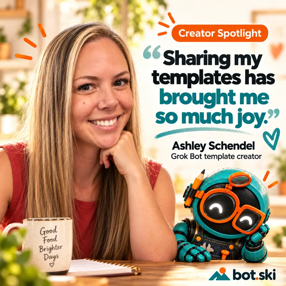 Illustration of Ashley Schendel beside a card with her words about sharing a foundation people can tailor to their household.